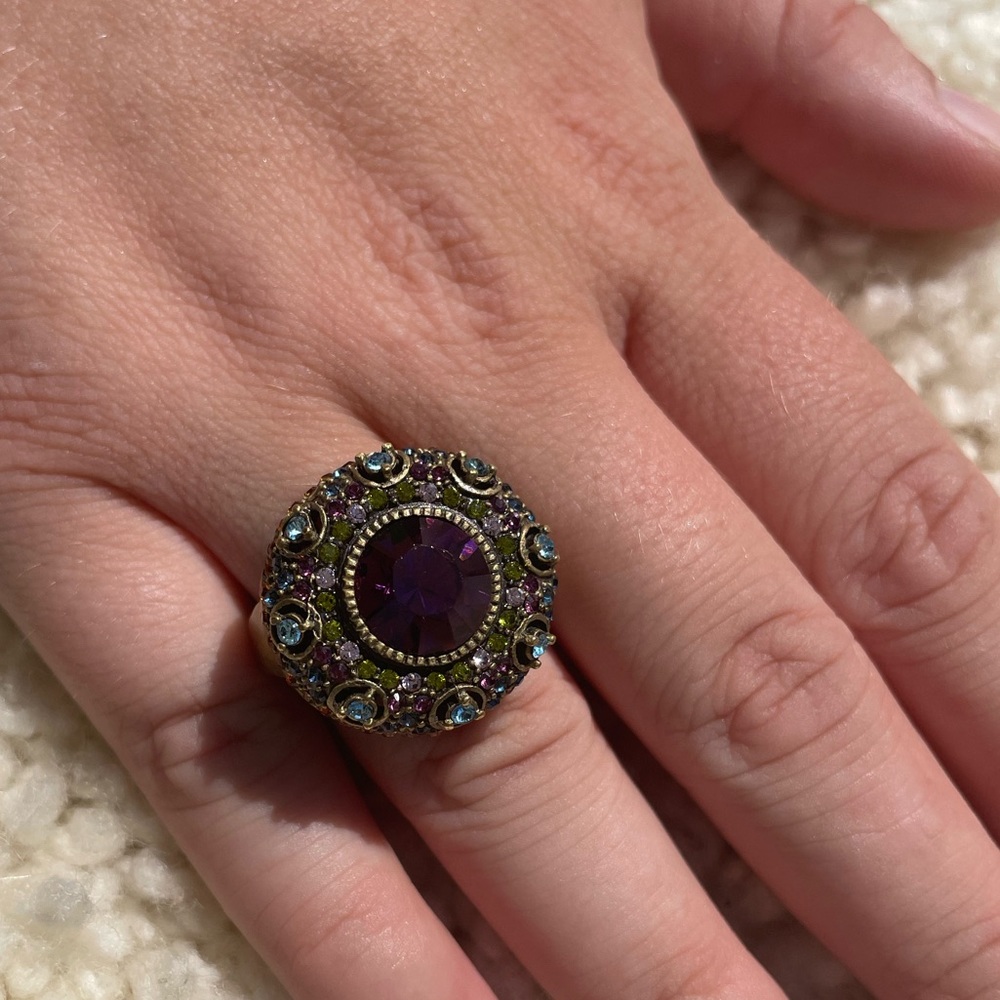 Heidi Daus purple statement ring